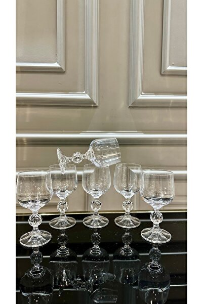 Vakıf home Bohemia Kristal Sterna Sade Ayaklı Kahve Yanı Su Bardağı 150 ml