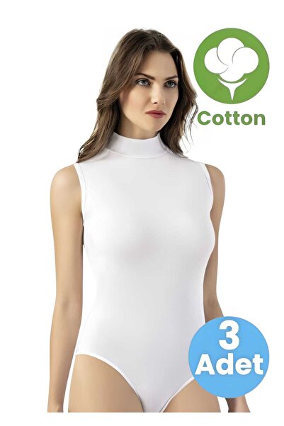 Tezzgelsin Жіночий триколірний боді з рибальським коміром, без рукавів, на кн...