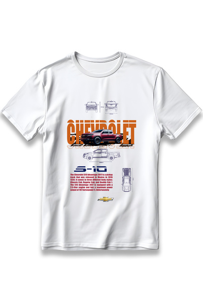 EZG Business CHEVROLT S10 PICKUP Ουνισέξ 100% Βαμβακερό Άνετο Μπλουζάκι Αυτοκ...