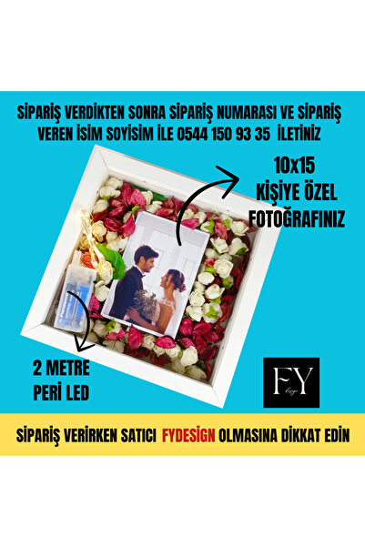 Hometaş Ev Ürünleri LED Aydınlatmalı 25x25 Fotoğraf Çerçevesi, Fotoğraf Bölüm...