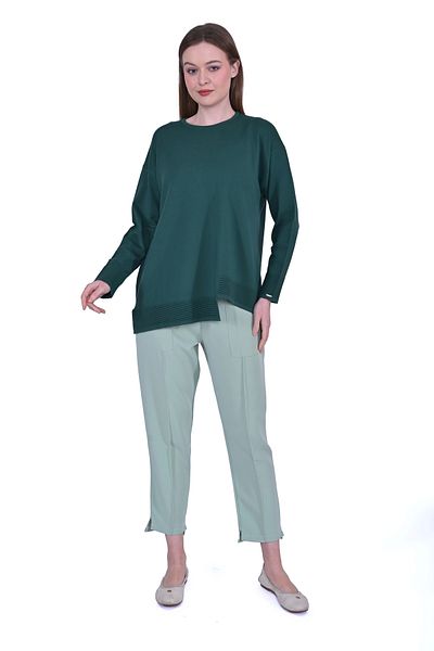Invee INVEE 6859 Tunica scurta de tricotaje smarald