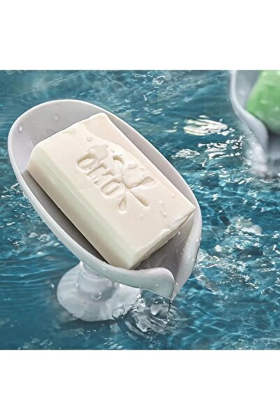 RuzMa 1 Adet Eğimli Katı Sabunluk | Vantuzlu Turkuaz Renk