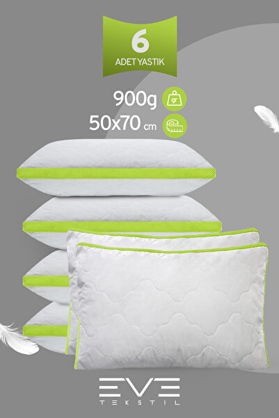 Eve Tekstil Klimax Зелена серія 50x70см Нановолокниста подушка 6 штук на блис...