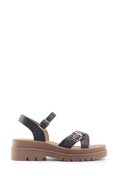 Polaris 323622 .Z 4Fx Black Women's Thick Sole Sandals