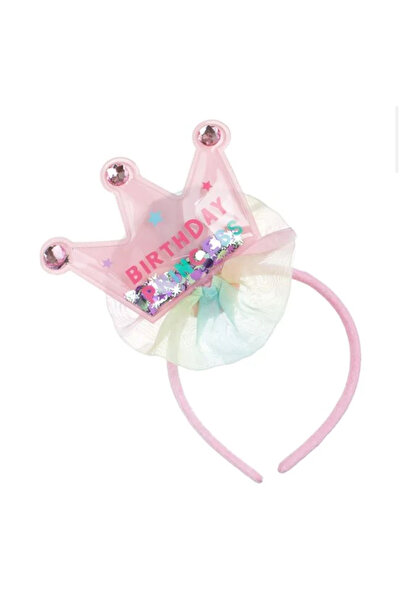 takı tutkum عيد ميلاد الأميرة مكتوبة الوردي كونفيتيل تاج الفتاة