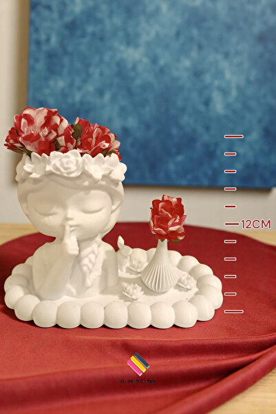 Mother's Day Gift Florist Girl and lotus garden themed Trinket Decorative Vase Gift Ornament