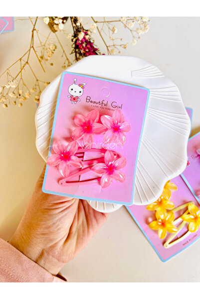 NEHİRDEN مجموعة من 4 أبازيم على شكل زهرة اللوتس