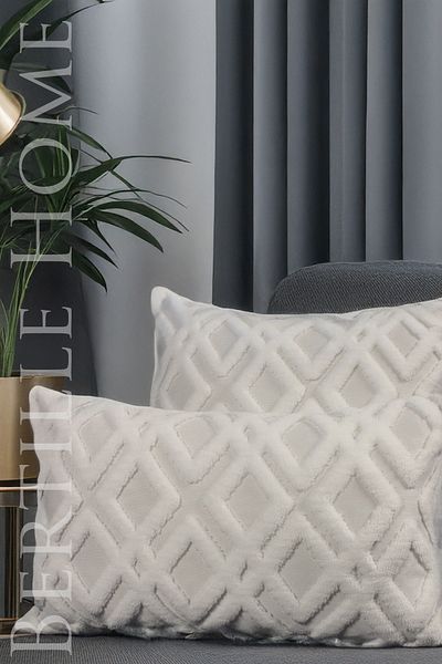 Bertille Home Διακοσμητικό κάλυμμα μαξιλαριού ριχτάρι διπλής όψης Welsoft Jacquard Bohemian Style Punch Pattern