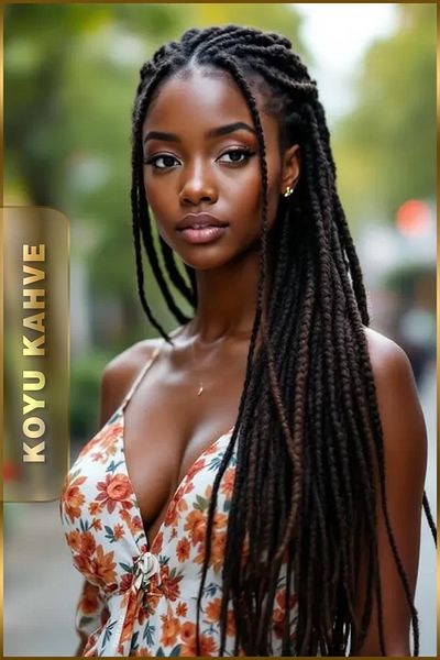 TAM TARZ African Braid - Dark Brown Fiber Synthetic Hair for Rasta and Box Braid