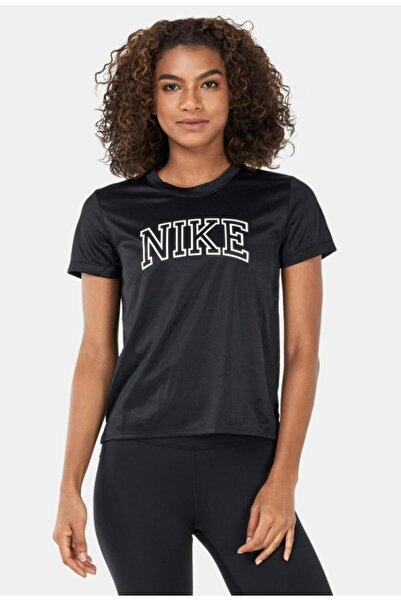 Nike Dri-Fit Swoosh Graphic Kadın Siyah T-shirt
