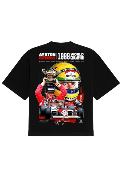 SVART WEAR SENNA CHAMPION Надрукована Oversize Unisex футболка