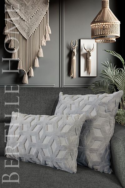 Bertille Home Husă de pernă decorativă cu două fețe Welsoft Jacquard în stil boem