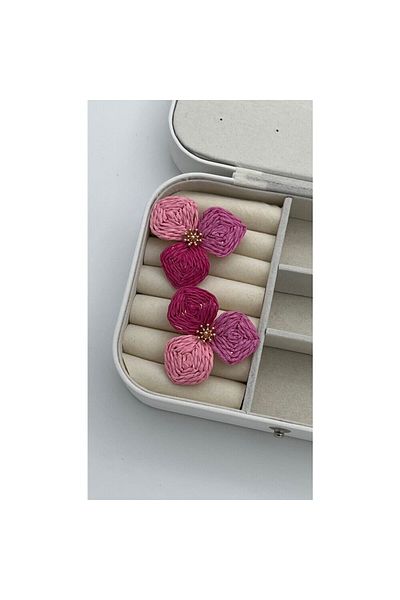 ParlaTakıAksesuar Wicker Flower Earrings
