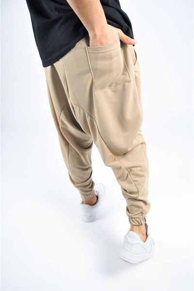SUPERBLUE Men's Elastic Waist Baggy Mink Baggy Trousers