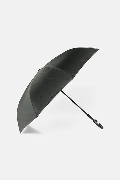 Bebe Brand Logo Auto Open Umbrella, Black