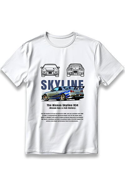 EZG Business NISSAN SKYLINE GTR R34 Brian O'Conner T-Shirt Unisex %100 Pamuk ...