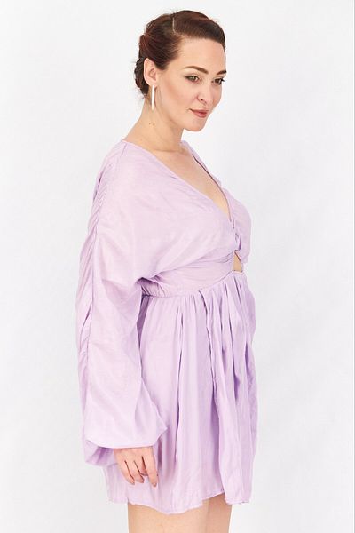 NA-KD Women Twist Mini Dress, Lavender