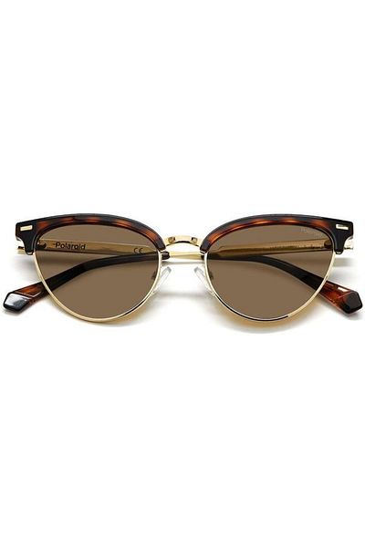 Polaroid Ochelari de soare Polaroid PLD 4122/S-086-52 pentru femei, ochi de pisică cu lentile polarizate maro