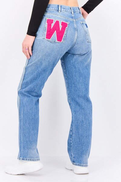 WRANGLER Women Regular Fit Washed No Stretch Jeans, Semi Light Blue