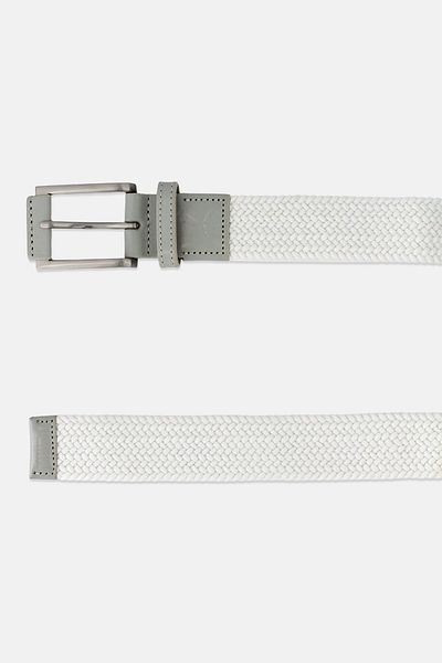 Puma Men Jackpot Braided Belt, White