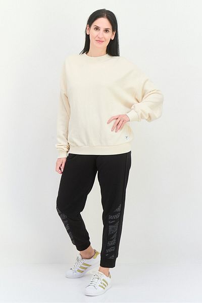 Reebok Women Sportswear Fit Long Sleeves Running Sweatshirt, Beige