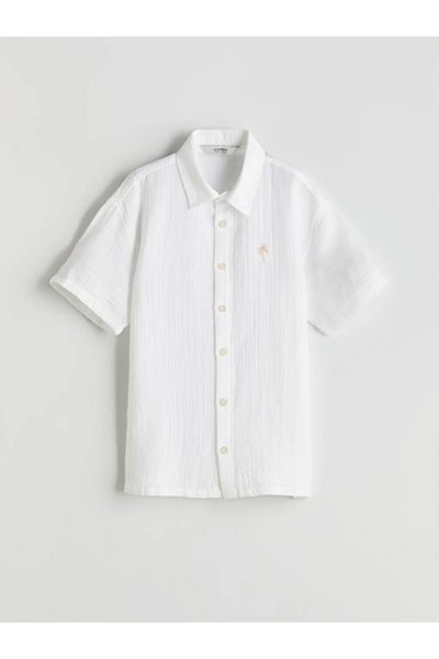 LC Waikiki Lcw kids white short sleeve boys shirt