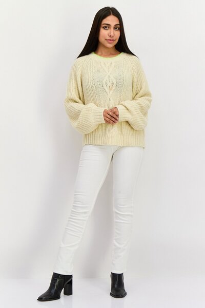 Levi's Women Crew Neck Knitted Sweater, Beige