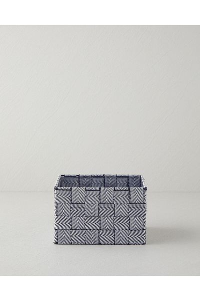 English Home Καλάθι Shine 17x17x10 Μαύρο - Λευκό