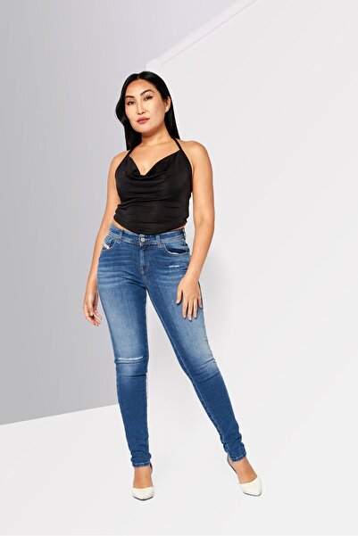Diesel Women 2017 SLANDY Super Skinny Fit Wash Stretchable Denim, Blue