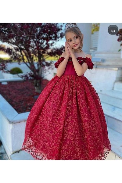 nisaykids Girl's Evening Dress and Crown Set