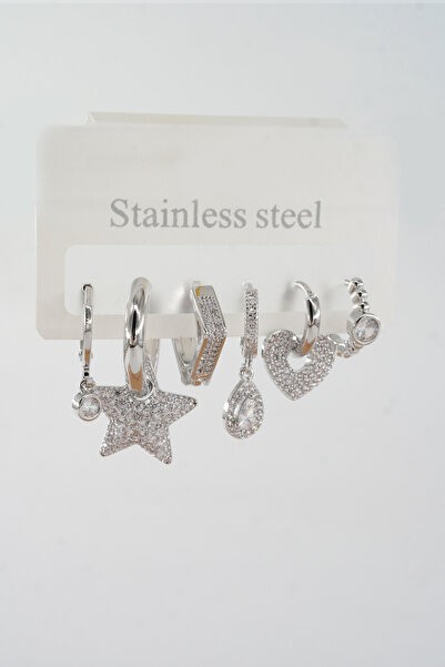 ARTEMİSİA Women's Vip Series Antiallergenic Heart Helix and Dangle Figured 6-...