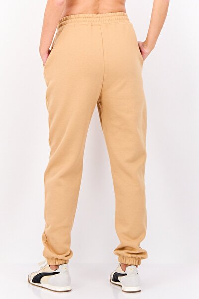 Nautica Women Regular Fit Embroidered Logo Joggers Pant, Beige