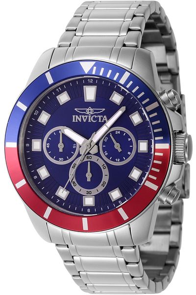 Invıcta Invicta Men Watch 46041 Pro Diver Silver Tone with Blue dial