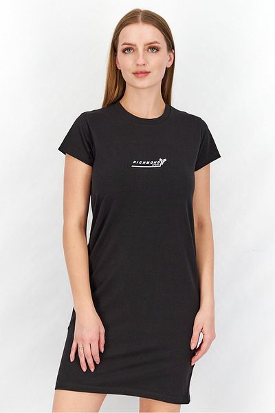 John Richmond Women Sportswear Fit Brand Logo Shirt Dress, Black