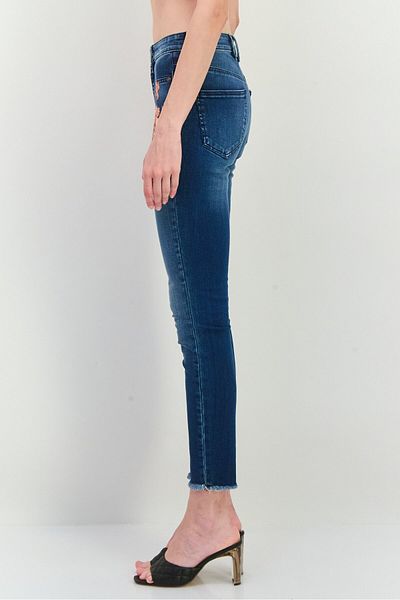 Guess Women Regular Fit Washed Straight Leg Jeans, Blue