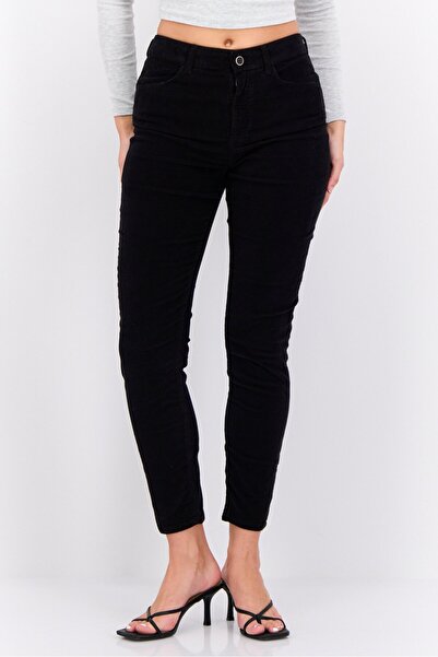 Gant Women Slim Fit Solid Stretchable Jeans, Black