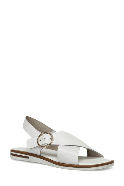 İnci INCI LOUBI 4FX Weiße flache Damensandalen