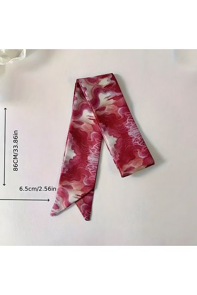 MAHLA Design Marbling Scarf, Thin Neck Shawl, Bag Accessory