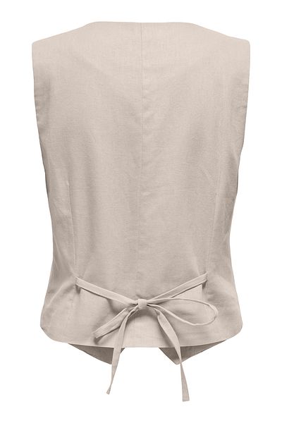 ONLY Onlcaro Linen Blended Regular Fit V-Neck Vest Vest 15338714