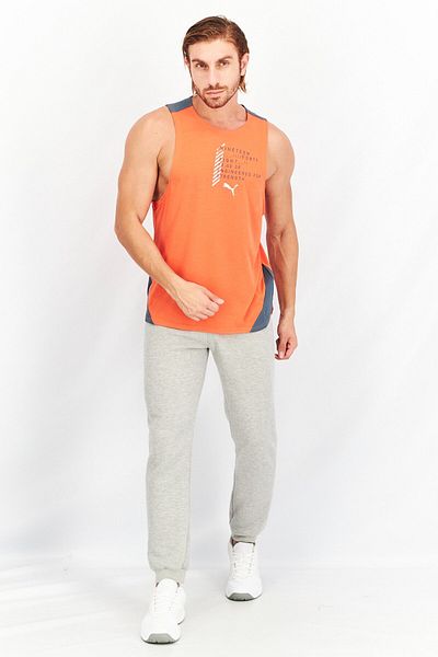 Puma Men Sportswear Fit Sleeveless Training Tank Top, Orange