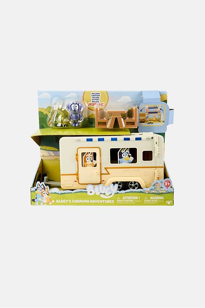 bluey S Caravan Adventure Playset, White