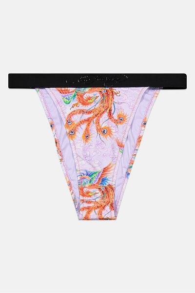 Ed Hardy Women Allover Print Pull On Bikini Bottoms, Lilac Combo