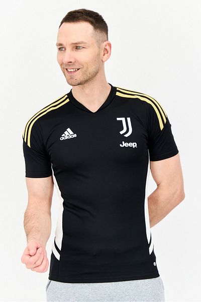 adidas Men Sportswear Fit Short Sleeves Outdoor Jersey, Black