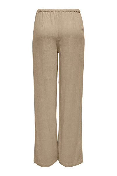 ONLY Onlsolvi Regular Fit Normal Waist Wide Leg Linen Blended Trousers Pants 15338692