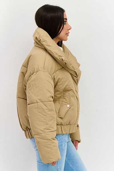 Esprit Women Quilted Puffer Jacket, Tan