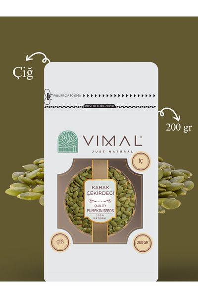 VIMAL Pumpkin Seeds Inside 200 Gr (Native, Unsalted and Raw)