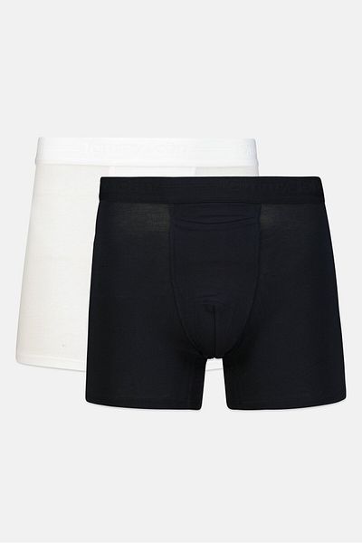 Tommy John Men 2 Pack 4 Inseam Brand Logo Trunk, Multicolor