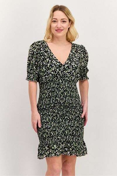 Tommy Jeans Women Floral Print Mini Dress, Black Combo