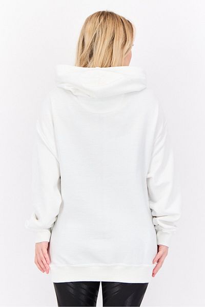 Champion Women Sportswear Fit Long Sleeves Outdoor Hooded Sweatshirt, White