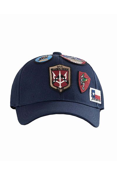 TOP GUN Patches Cap for Men Vintage Military Style Cotton Adjustable Hat with Embroidered Patches